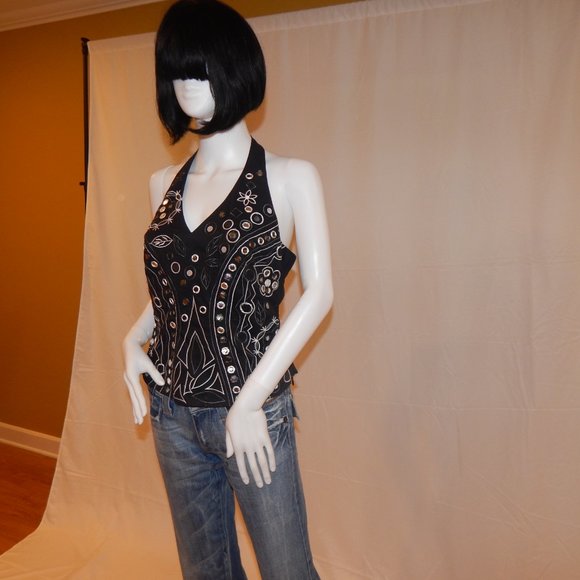 Little Rubin   DESIGNER JEWEL STUDDED VEST TOP - Picture 5 of 12